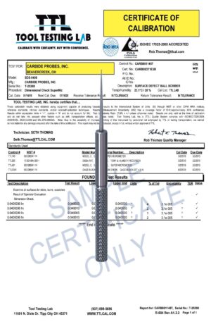 Surface Defect Ball Scriber WITH NIST CERTIFICATION
